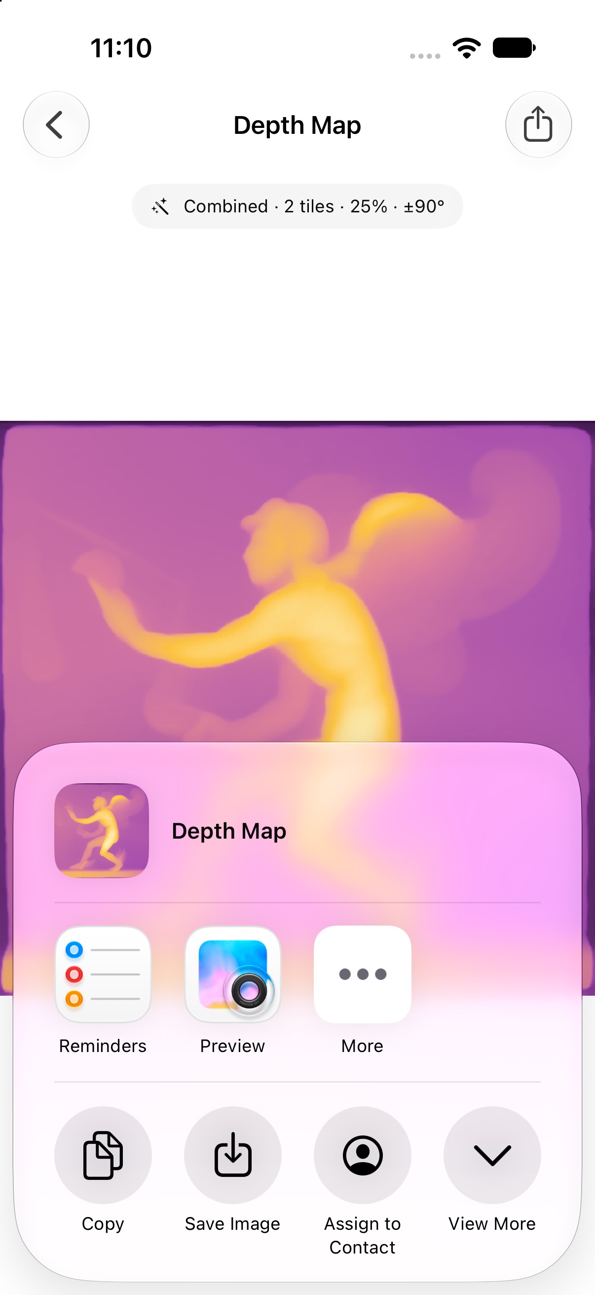 Full-screen depth map on iPhone